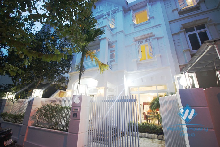 Beautiful fully furnished villa for rent in T block, Ciputra, Tay Ho, Hanoi 
